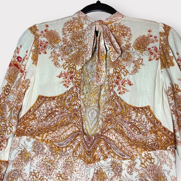 Free People Lady Luck Printed Tunic Size Small Bohemian Mini Dress - Picture 6 of 16